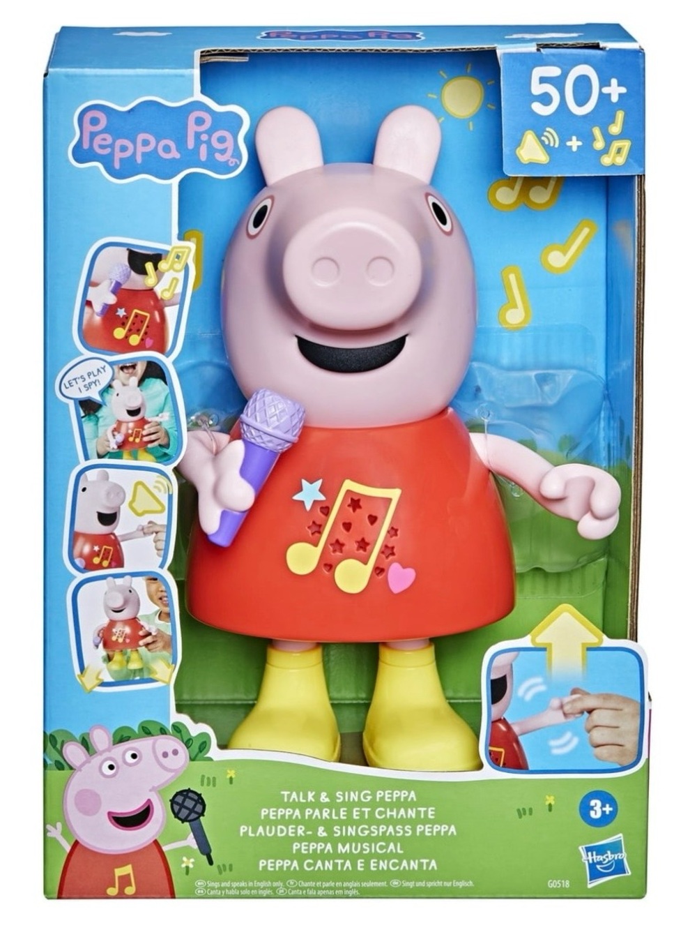 Peppa Pig Musical Talk & Sing Figure - Pink, Red, Yellow